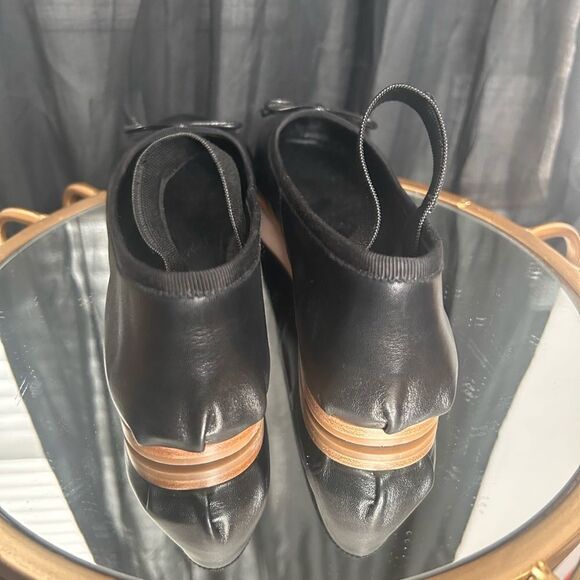 Miu Miu Lea Logo Leather Ballerina Flats - Picture 8 of 9